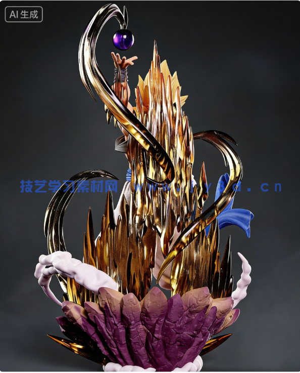 悟吉塔Gogeta《龙珠Z》动漫角色雕刻手办3D打印模型(图4)