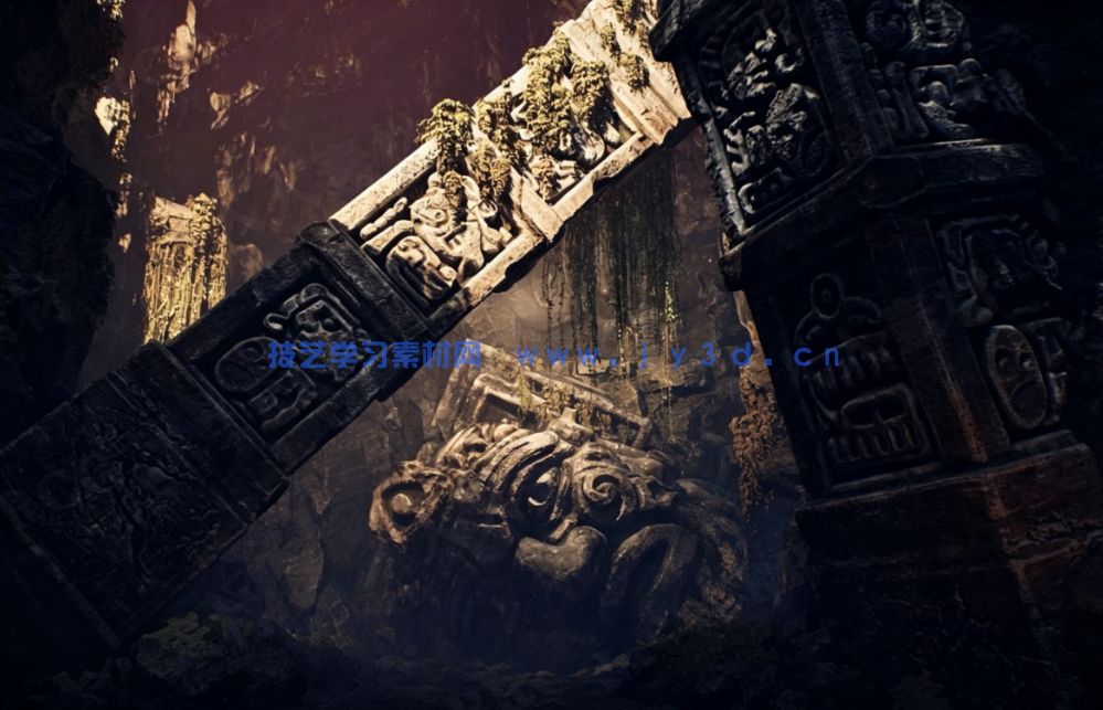 远古洞穴古代神庙玛雅废墟阿兹特克洞穴系统环境场景UE游戏素(图5)