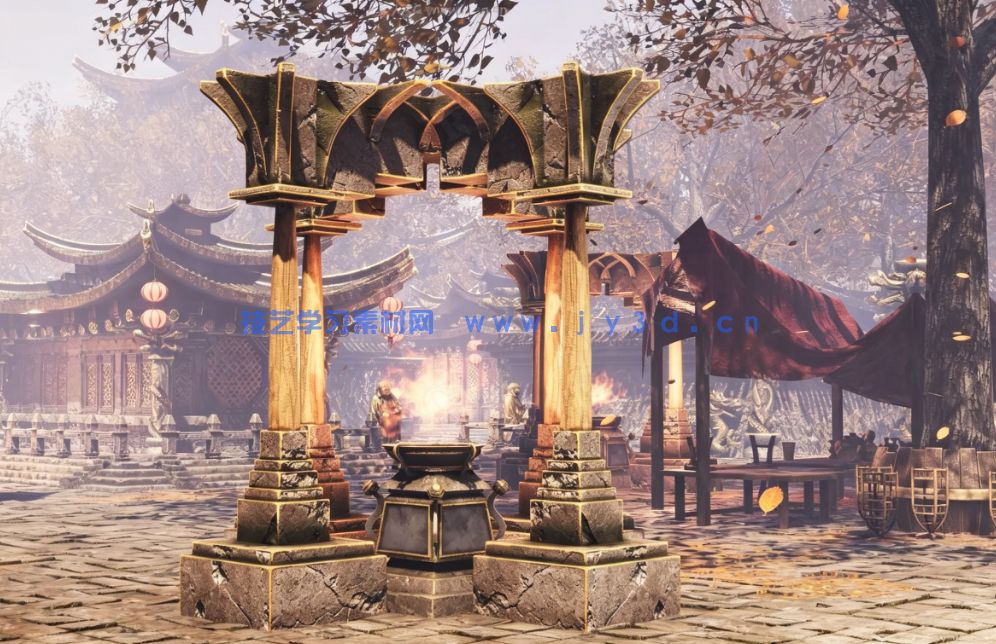 亚洲古代风格皇宫庭院环境场景Unity游戏素材(图6)