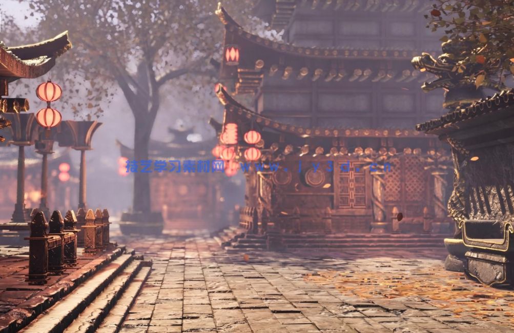 亚洲古代风格皇宫庭院环境场景Unity游戏素材(图10)