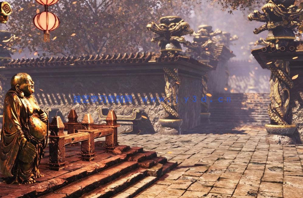 亚洲古代风格皇宫庭院环境场景Unity游戏素材(图8)