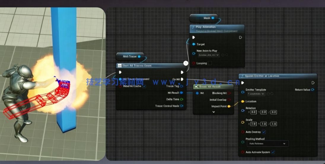 动作游戏攻击命中检测系统插件UE游戏素材(图4)