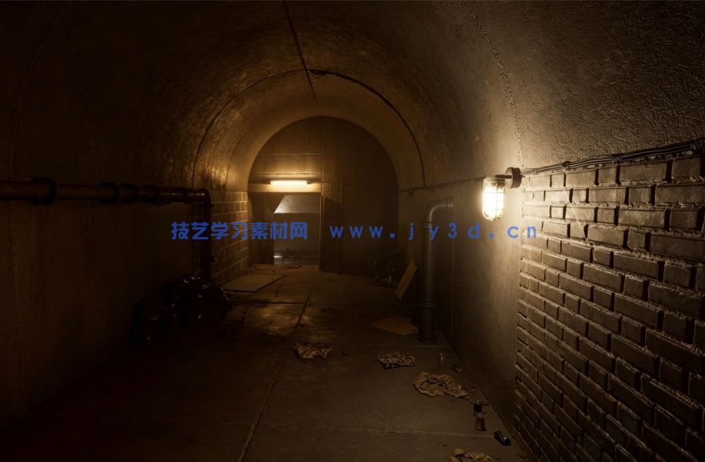 下水道地下隧道工业走廊环境场景UE游戏素材(图3)