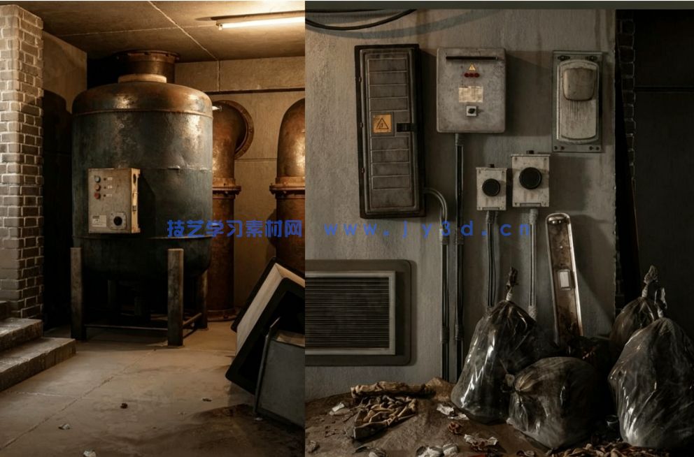 下水道地下隧道工业走廊环境场景UE游戏素材(图10)