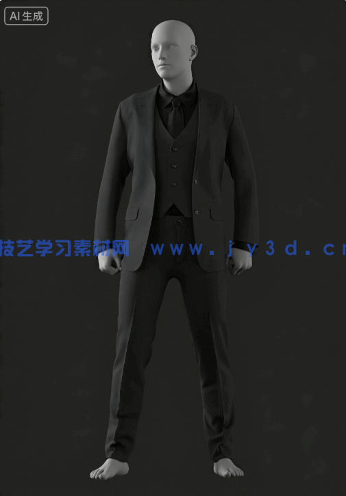 [服装首饰] 男性西装男士服装Marvelous Designer和CLO 3D项目文件3D模型(图4)