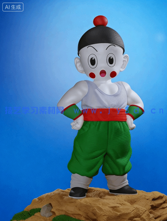 [3D打印人物] 饺子Chaoz《龙珠》动漫角色雕刻手办3D打印模型(图2)