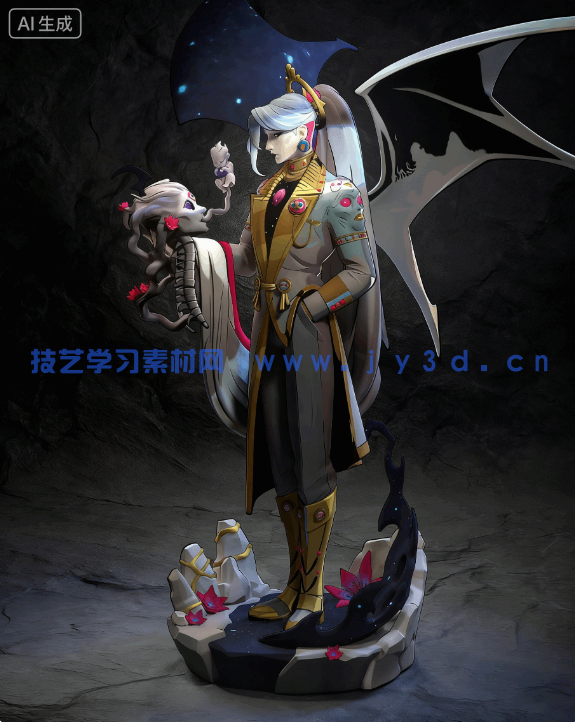 [3D打印人物] 卡俄斯Chaos《哈迪斯》游戏角色雕刻手办3D打印模型(图3)