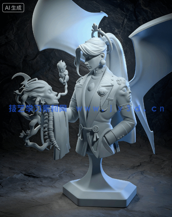 [3D打印人物] 卡俄斯Chaos《哈迪斯》游戏角色雕刻手办3D打印模型(图7)