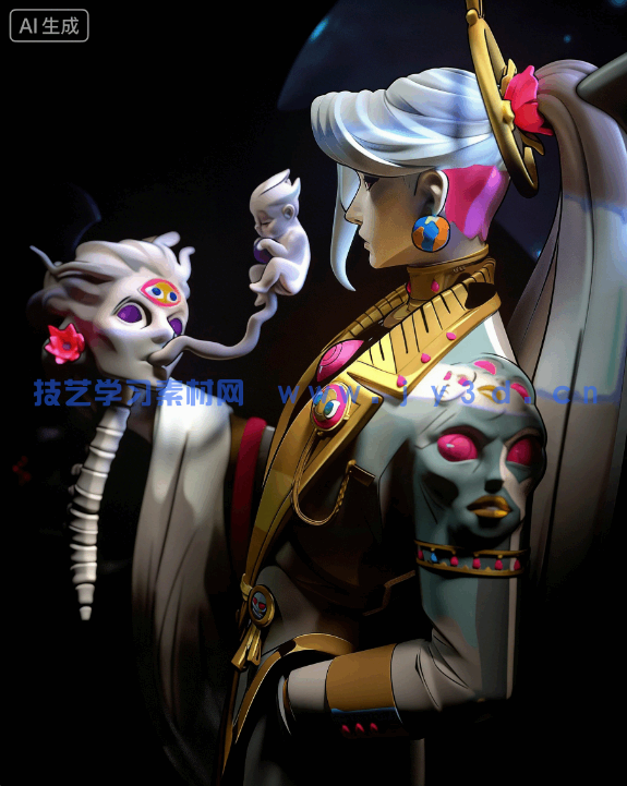 [3D打印人物] 卡俄斯Chaos《哈迪斯》游戏角色雕刻手办3D打印模型(图10)