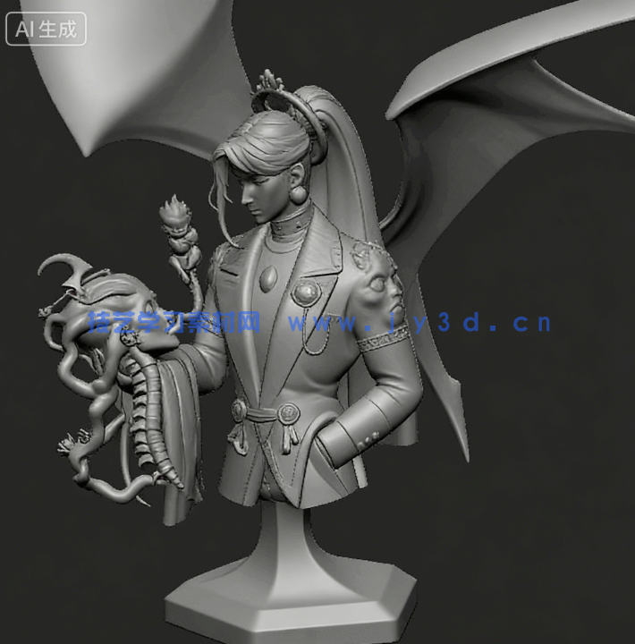 [3D打印人物] 卡俄斯Chaos《哈迪斯》游戏角色雕刻手办3D打印模型(图13)