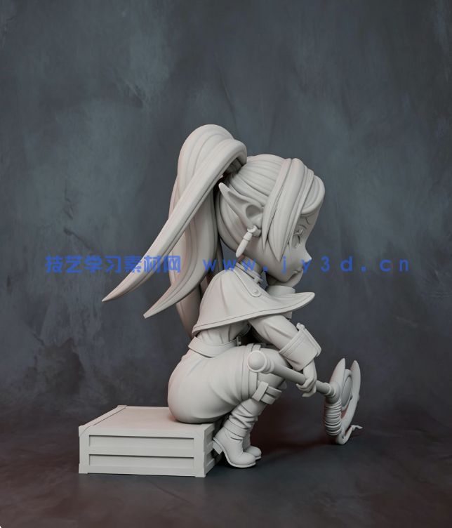 芙莉莲Q版《葬送的芙莉莲》动漫角色雕刻手办3D打印模型(图2)