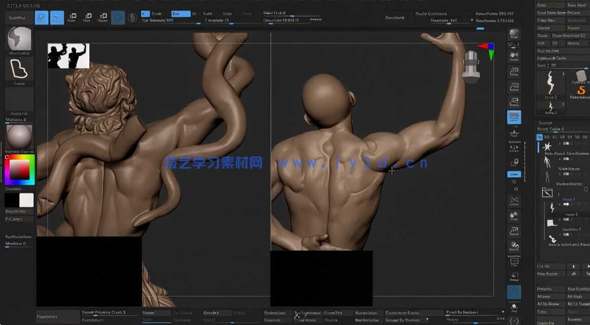 【中文字幕】ZBrush人体雕刻技术进阶大师班视频教程(图8)