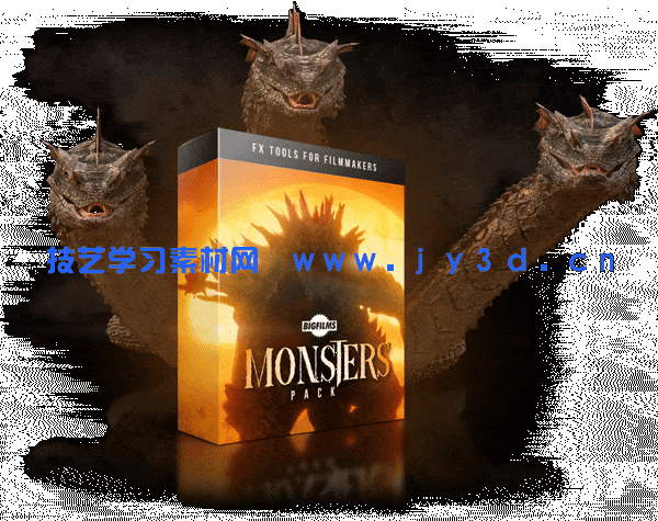  370组恐龙九头蛇等巨型怪兽视觉特效4K高清视频素材 附240个音效