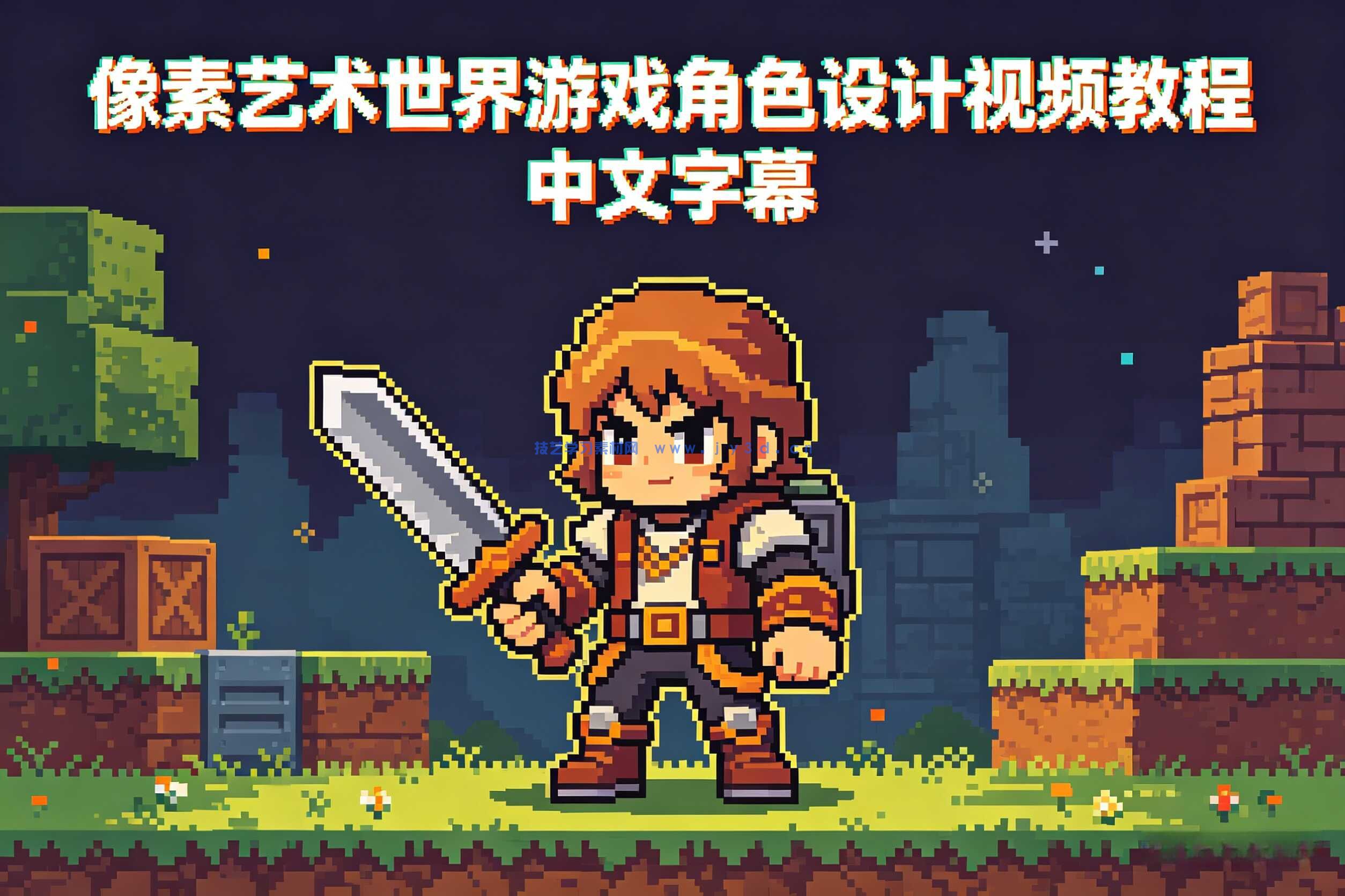 【中文字幕】像素艺术世界游戏角色设计视频教程