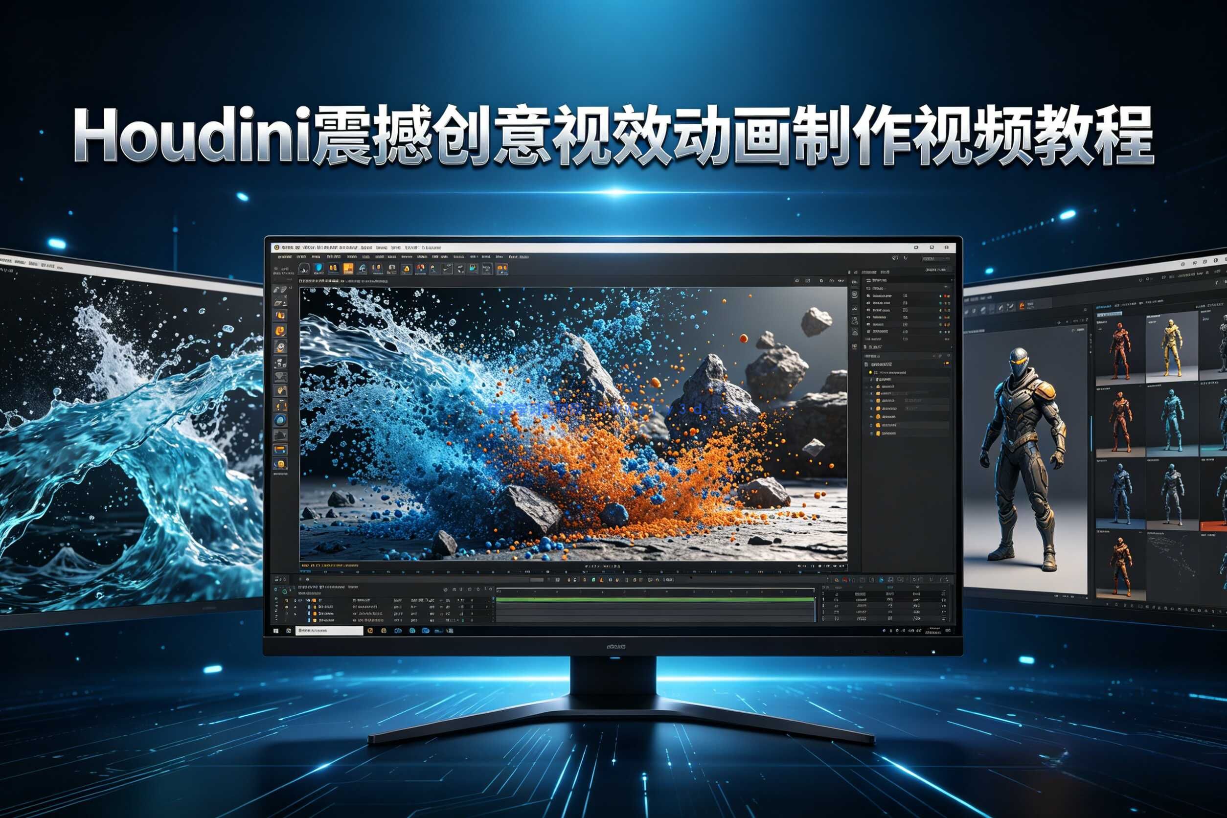 Houdini震撼创意视效动画制作视频教程