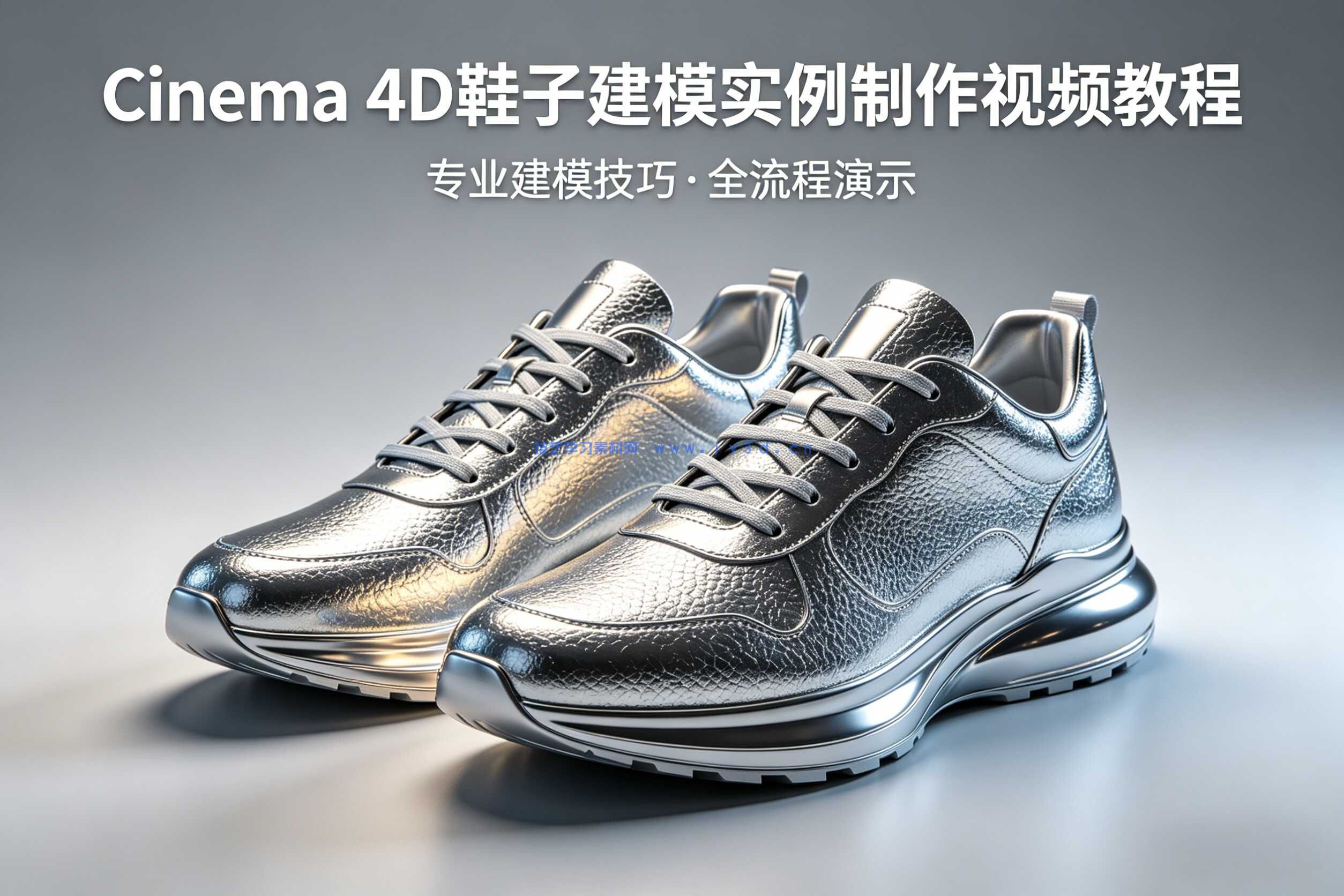 Cinema 4D鞋子建模实例制作视频教程