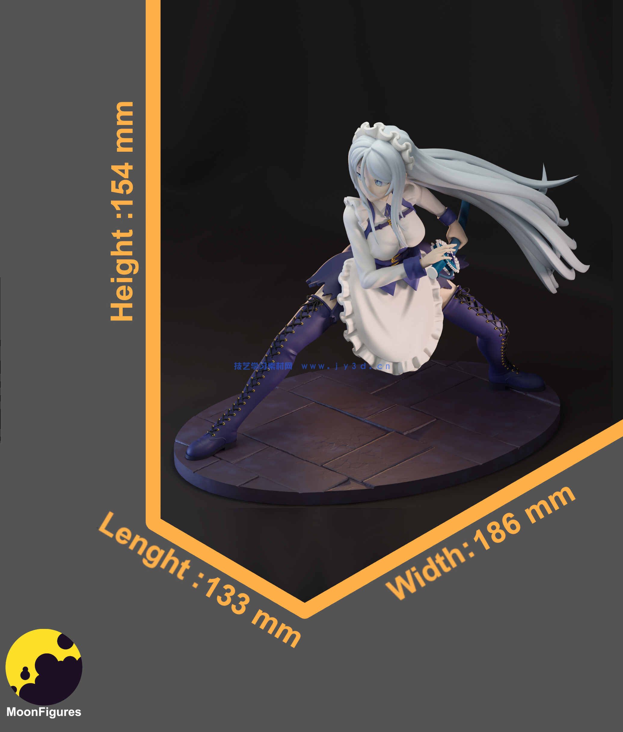 希尔法·兰格里斯《转生为第七王子,随心所欲的魔法学习之路》动漫角色雕刻手办3D打印模型(图4) 希尔法·兰格里斯《转生为第七王子,随心所欲的魔法学习之路》动漫角色雕刻手办3D打印模型(图4)