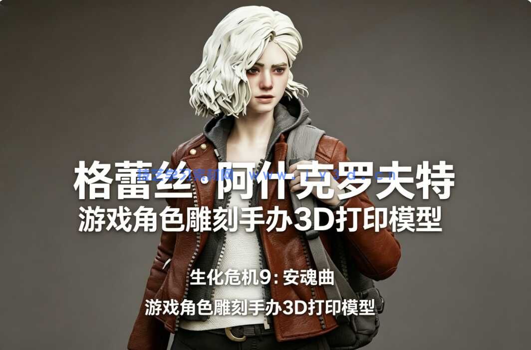 格蕾丝·阿什克罗夫特《生化危机9：安魂曲》游戏角色雕刻手办3D打印模型