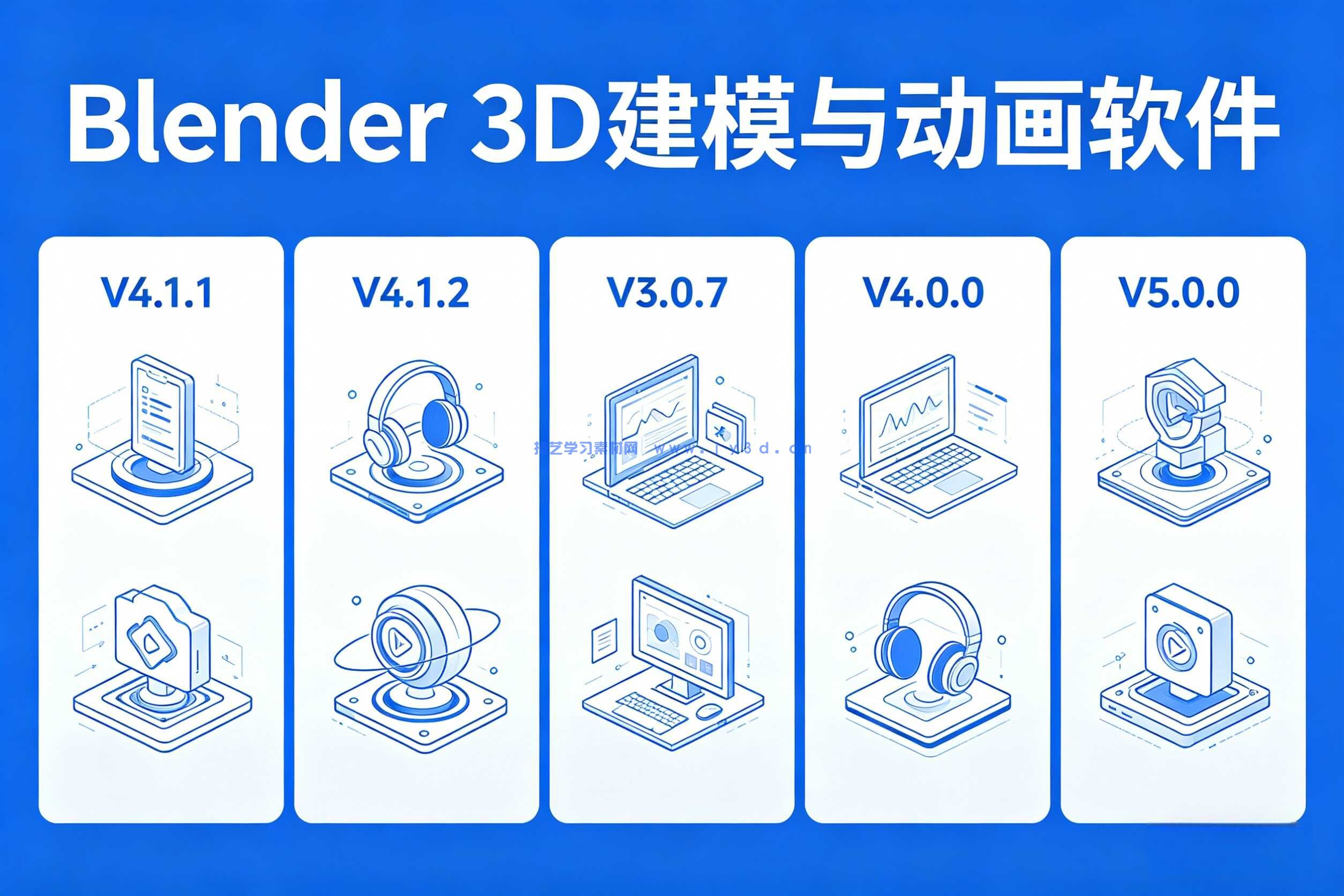 Blender 3D 建模与动画软件包含V4.1.1—V5.0.0版本