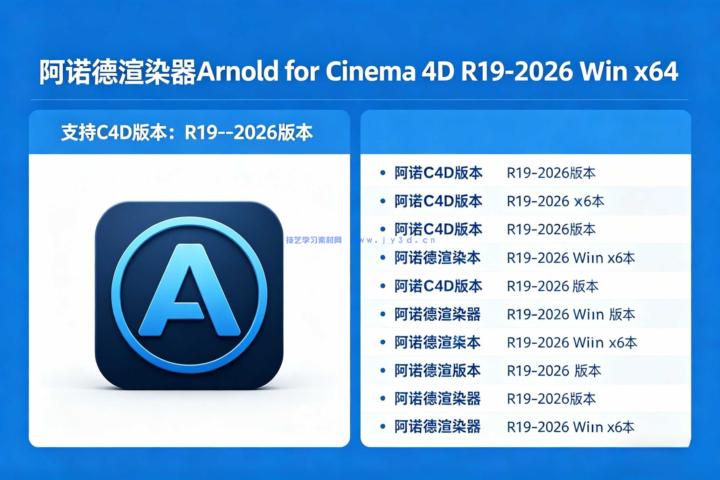 阿诺德渲染器Arnold for Cinema 4D R19-2026 Win x64