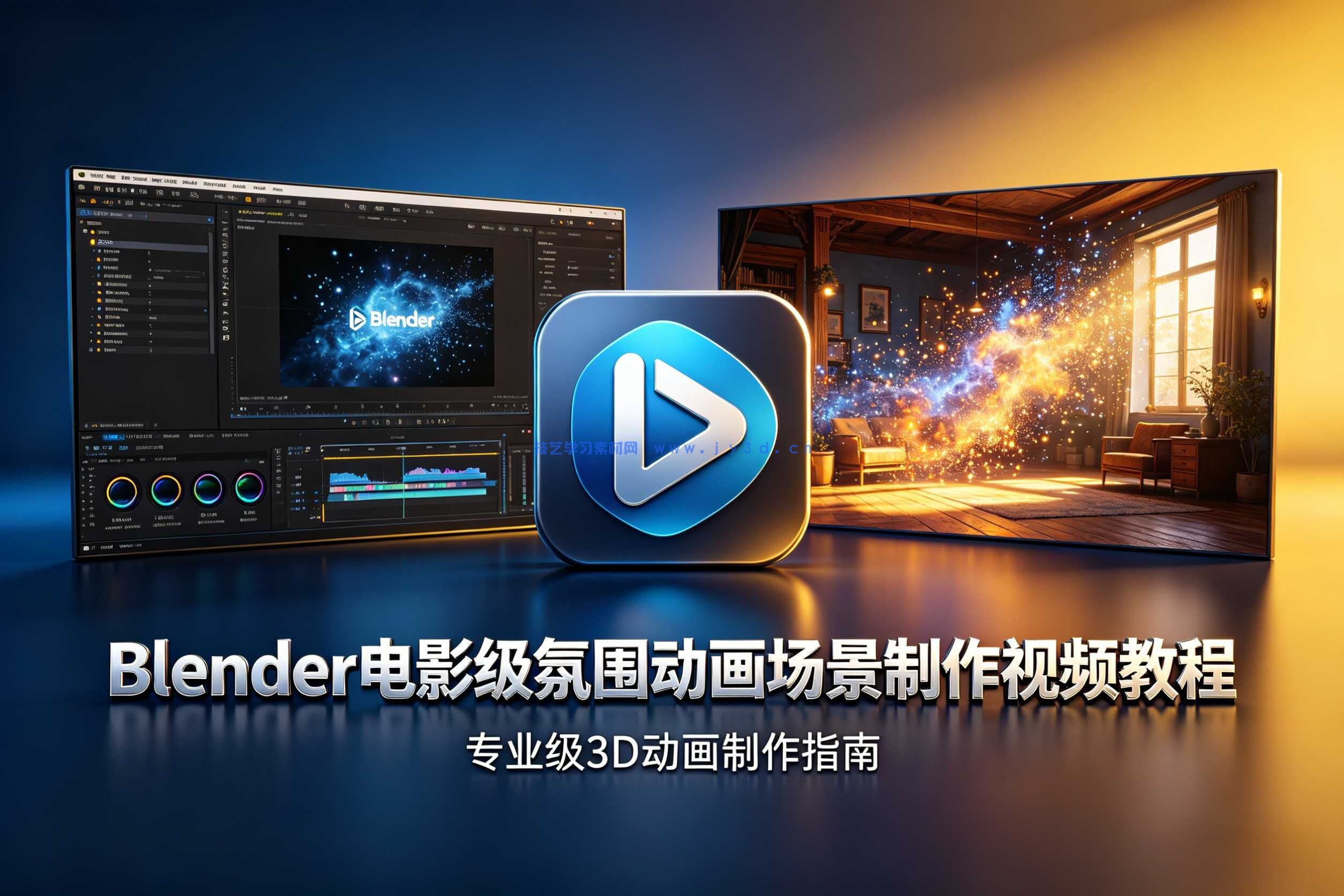 Blender电影级氛围动画场景制作视频教程