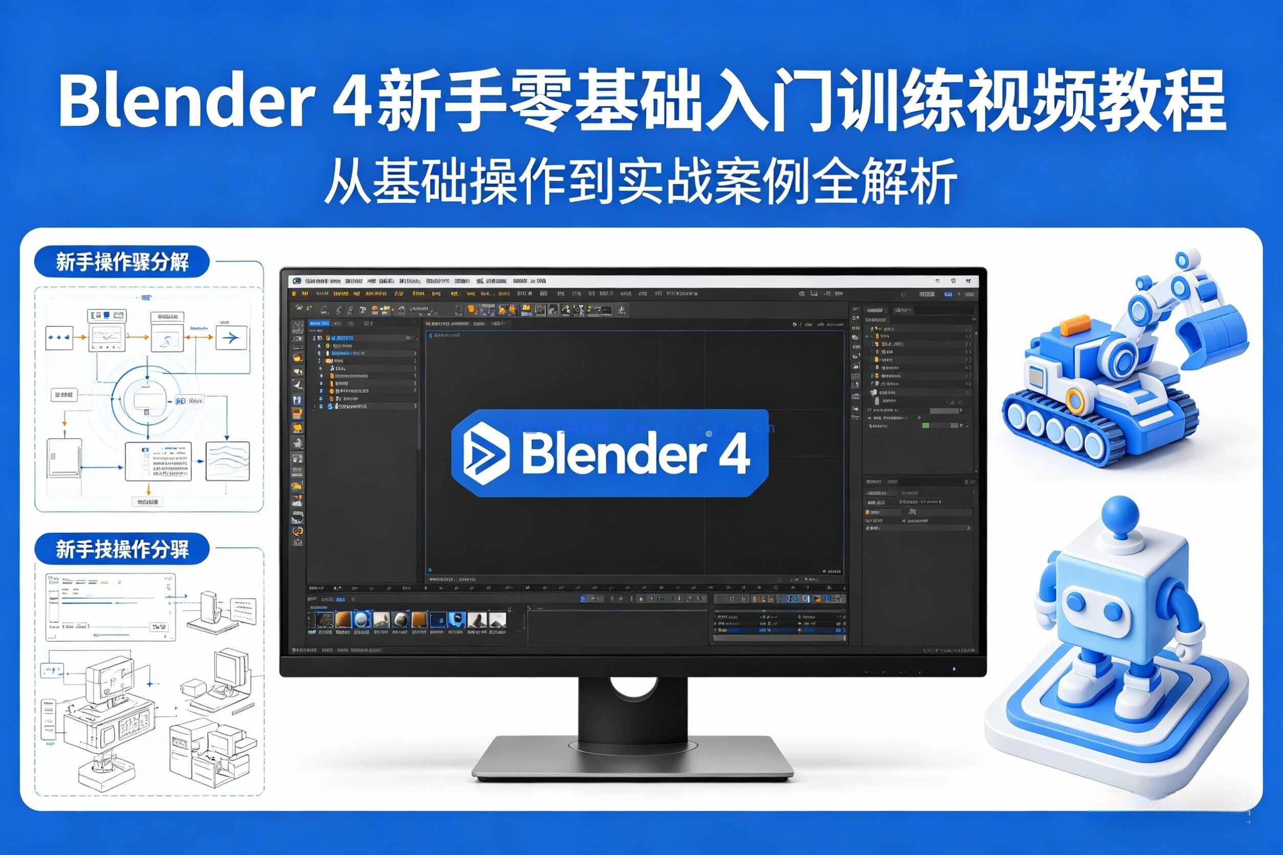 Blender 4新手零基础入门训练视频教程