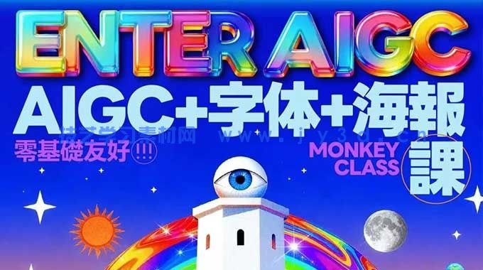 2025年猴子字体+海报版式AIGC视频教程