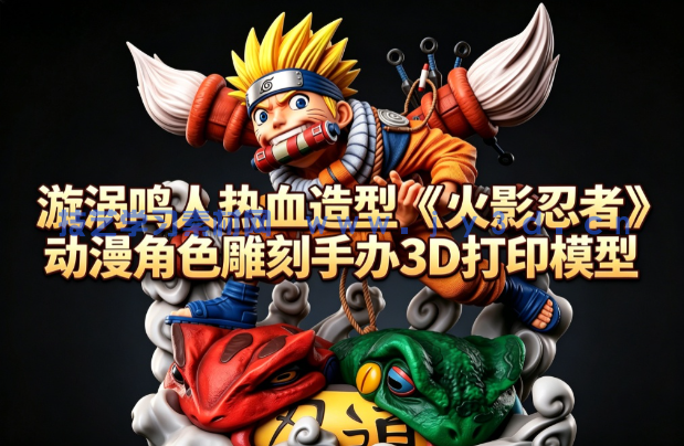 漩涡鸣人热血造型《火影忍者》动漫角色雕刻手办3D打印模型