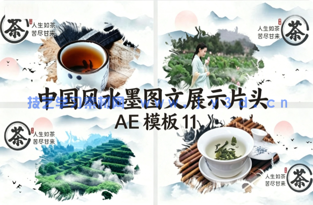 中国风水墨图文展示片头 AE 模板 11