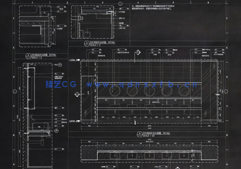  80个卫生间CAD节点大样详图合集(图5)
