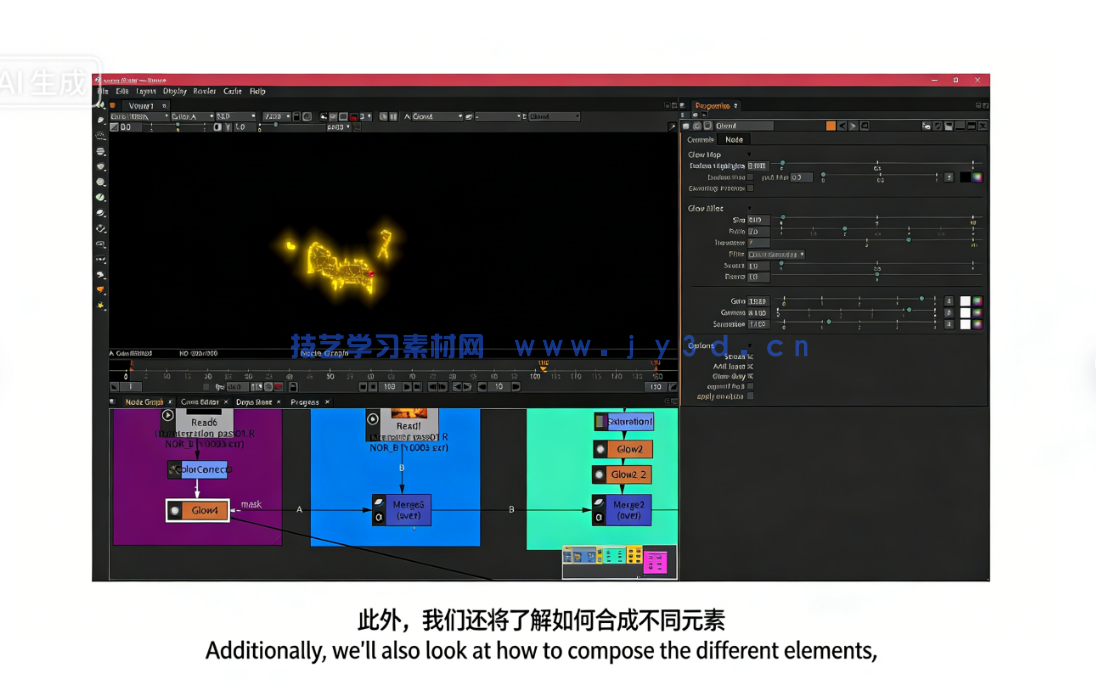 Houdini科幻环境电流与能量特效制作视频教程(图8) Houdini科幻环境电流与能量特效制作视频教程(图8)